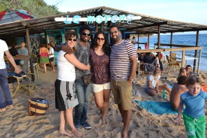 On the beach at Los Canos de Meca with David and Inma.