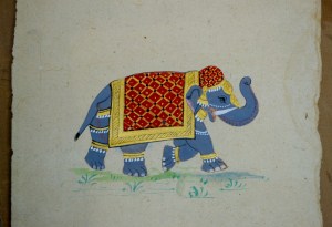 I chose to stick to one object and paint a 'royal' elephant! It was hard work getting all of the small details!